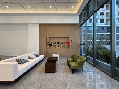 中卫大河雲初售楼部大堂设计装修实景|银川装修公司推荐