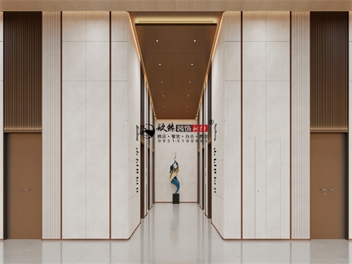银川地产办公楼公区装修设计项目|镹臻设计